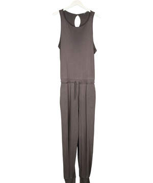 Good Move Modal Rich Ribbed Relaxed Jumpsuit Grey UK 18