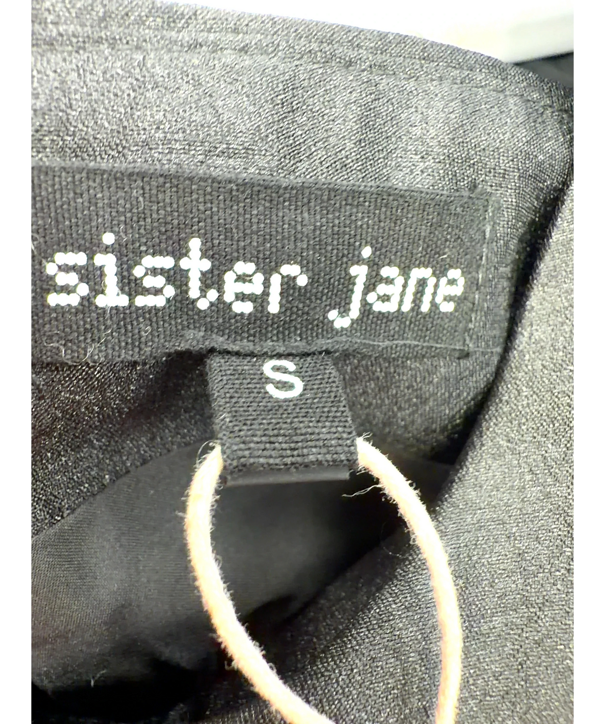 Sister Jane Black Plume Organza / Lume Organza Crop Top and Mini Skirt, size UK S — fabric detail