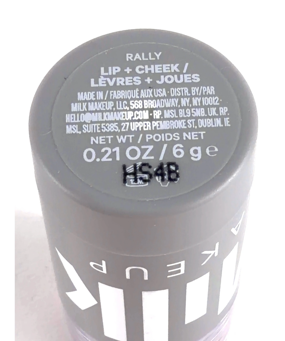 Milk Makeup Rally RALLY, size 6g — care label