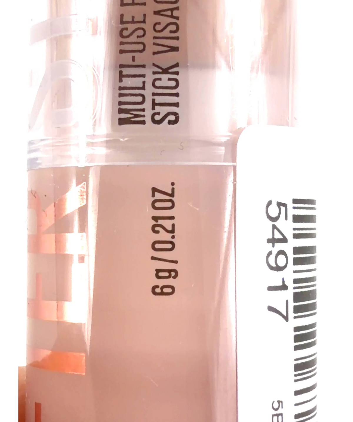 Maybelline 30 Lifter Stix Multi-Use Face Stick, size 6g — care label