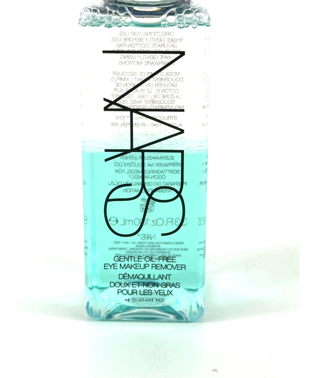 NARS GENTLE OIL-FREE EYE MAKEUP REMOVER, size 100ml — label