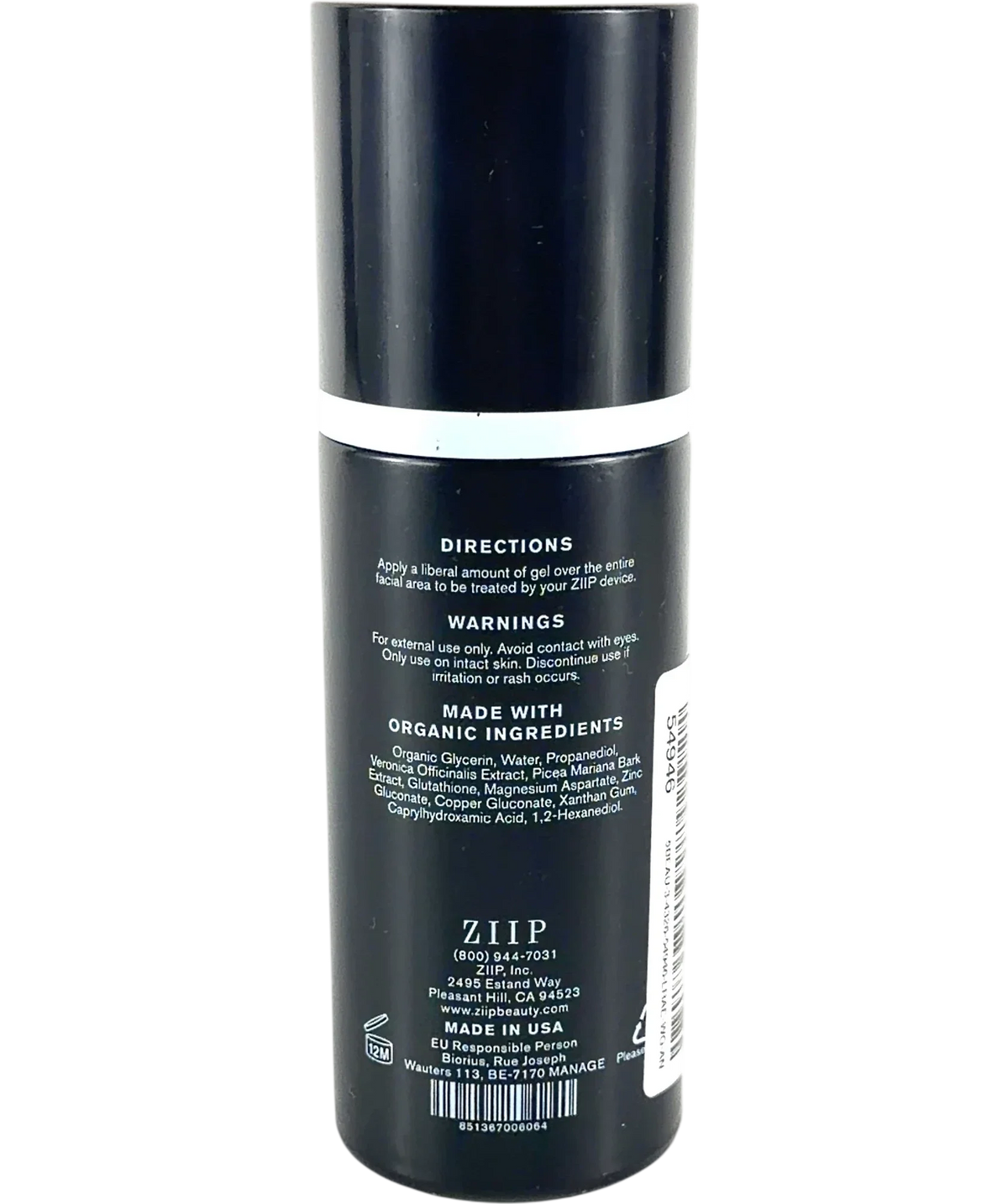 ZIIP CRYSTAL GEL, size 80ml — back