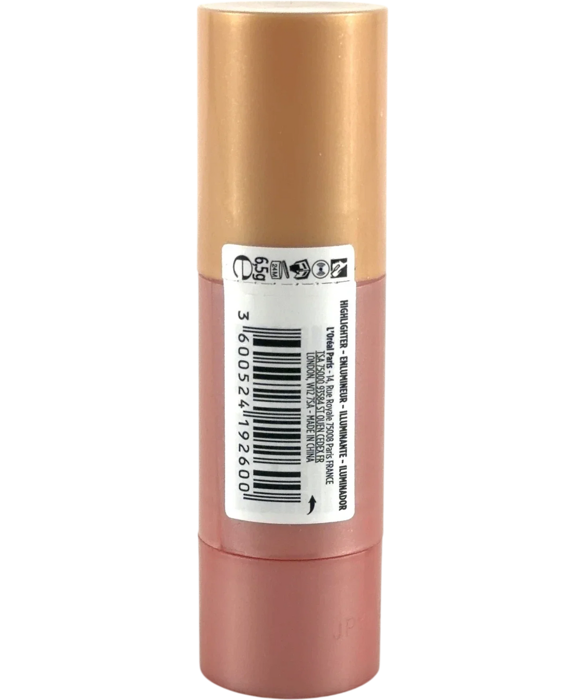 L'Oréal Paris 635 Glowy Golden Couture LUMI LE GLOW, size 6.5g — back