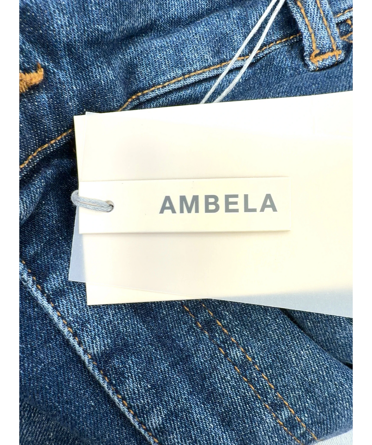 Ambela Blue Stretch Straight Jean, size UK 22 — detail