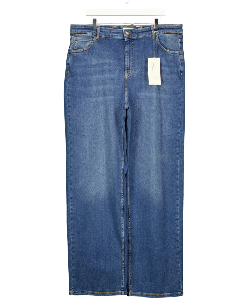 Ambela Blue Stretch Straight Jean, size UK 22 — front