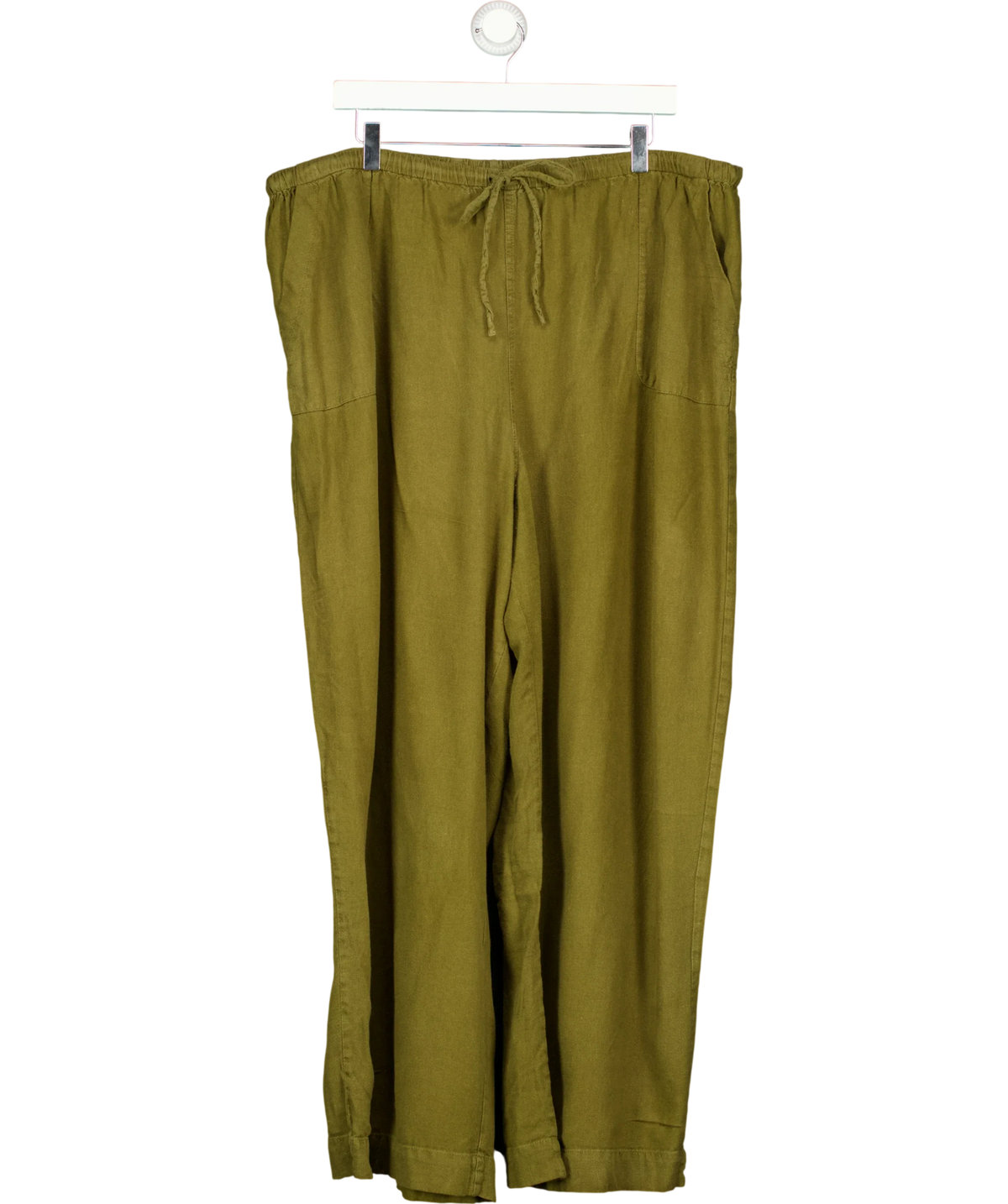 Nobody's Child olive green Tadlow Trousers, size UK 18 — front