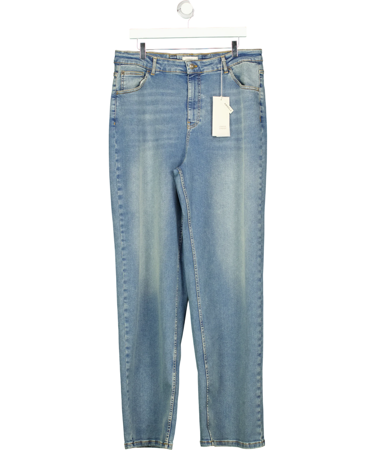 Ambela Blue Stretch Straight Jean, size UK 20 — front