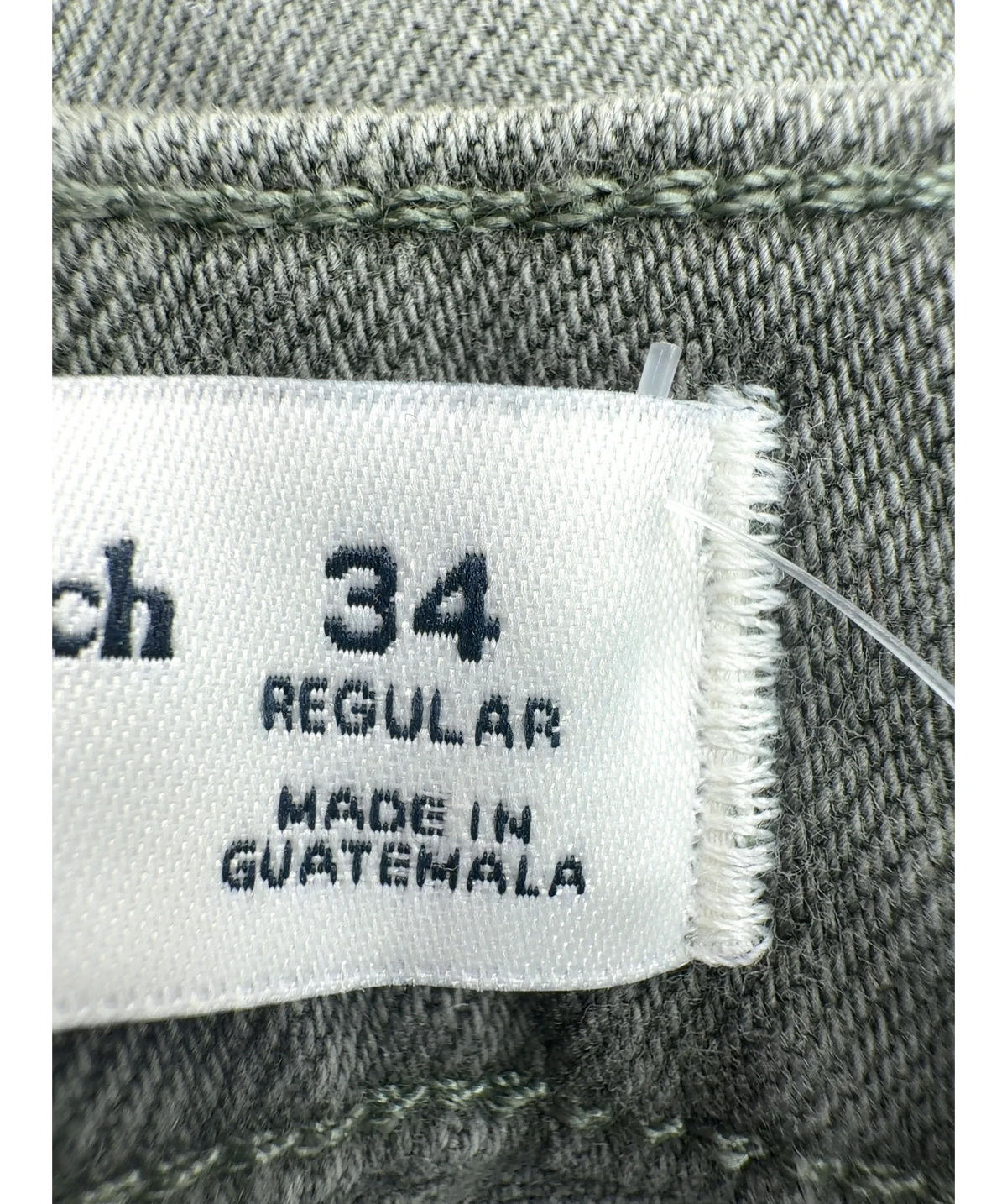 ABERCROMBIE & FITCH Green Colour, size W34 — care label