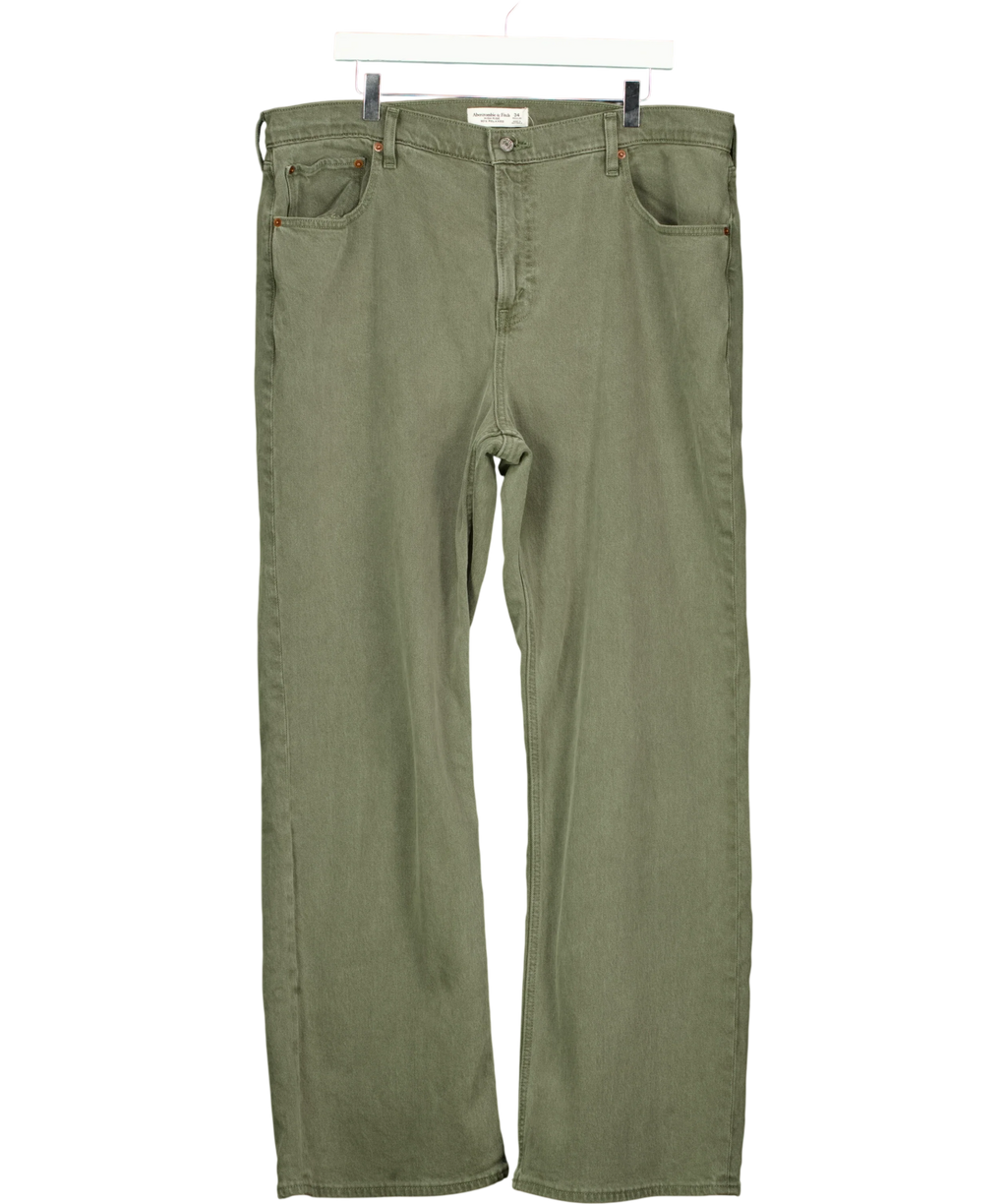 ABERCROMBIE & FITCH Green Colour, size W34 — front