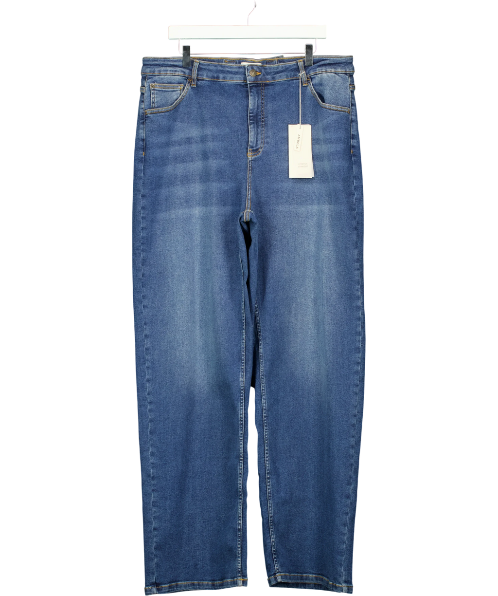 Ambela Blue Stretch Straight Jean, size UK 20 — front