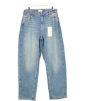 Ambela Blue Stretch Relaxed Mom Jean, size UK 18 — front