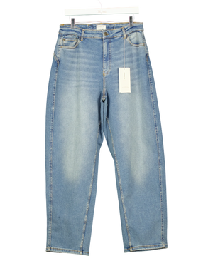 Ambela Blue Stretch Relaxed Mom Jeans UK 18