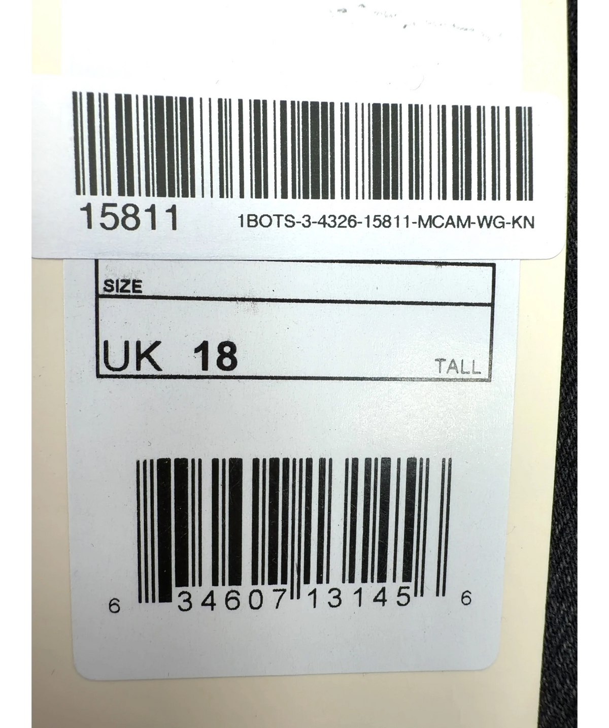 Ambela Black Colour, size UK 18 — care label