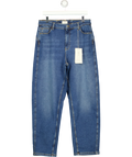 Ambela Blue Stretch Relaxed Mom Jeans, size UK 18 — front