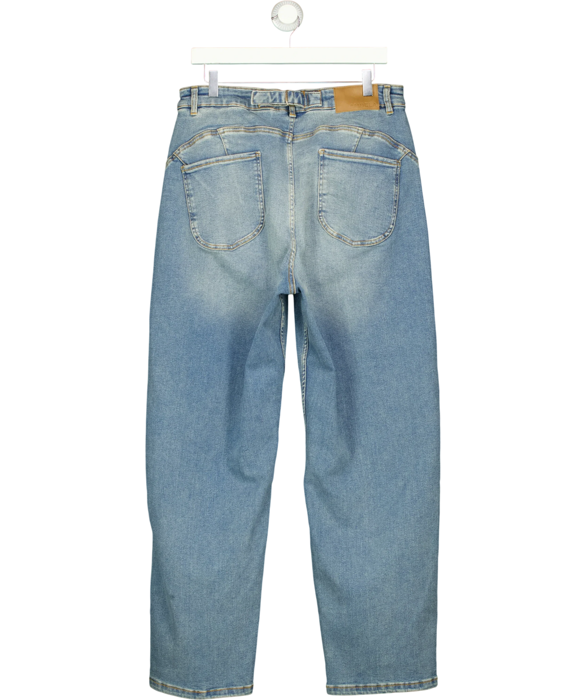 Ambela Blue Stretch Relaxed Mom Jean, size UK 20 — back