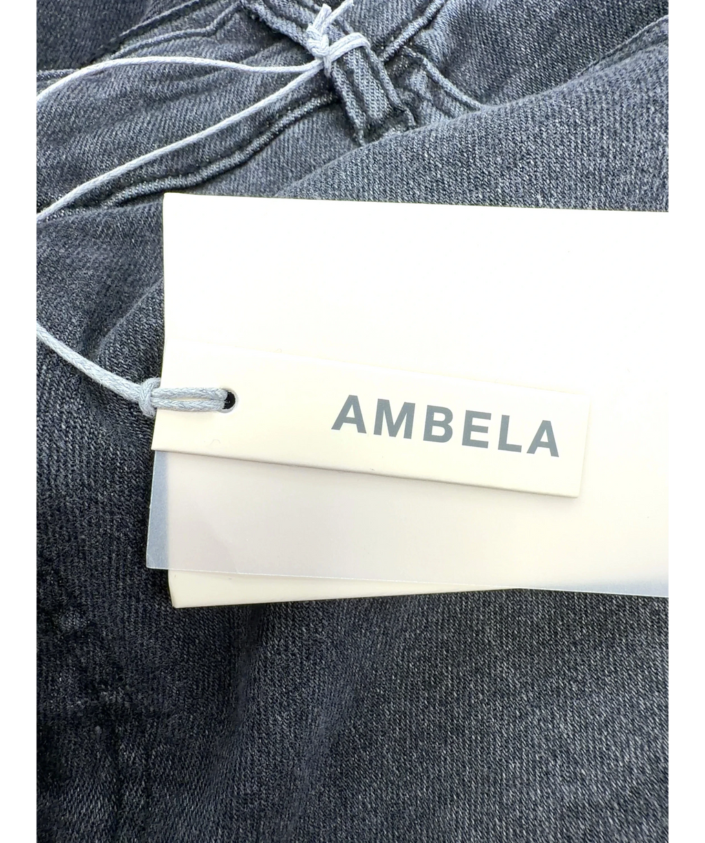 Ambela Black Stretch Straight Jean, size UK 22 — detail
