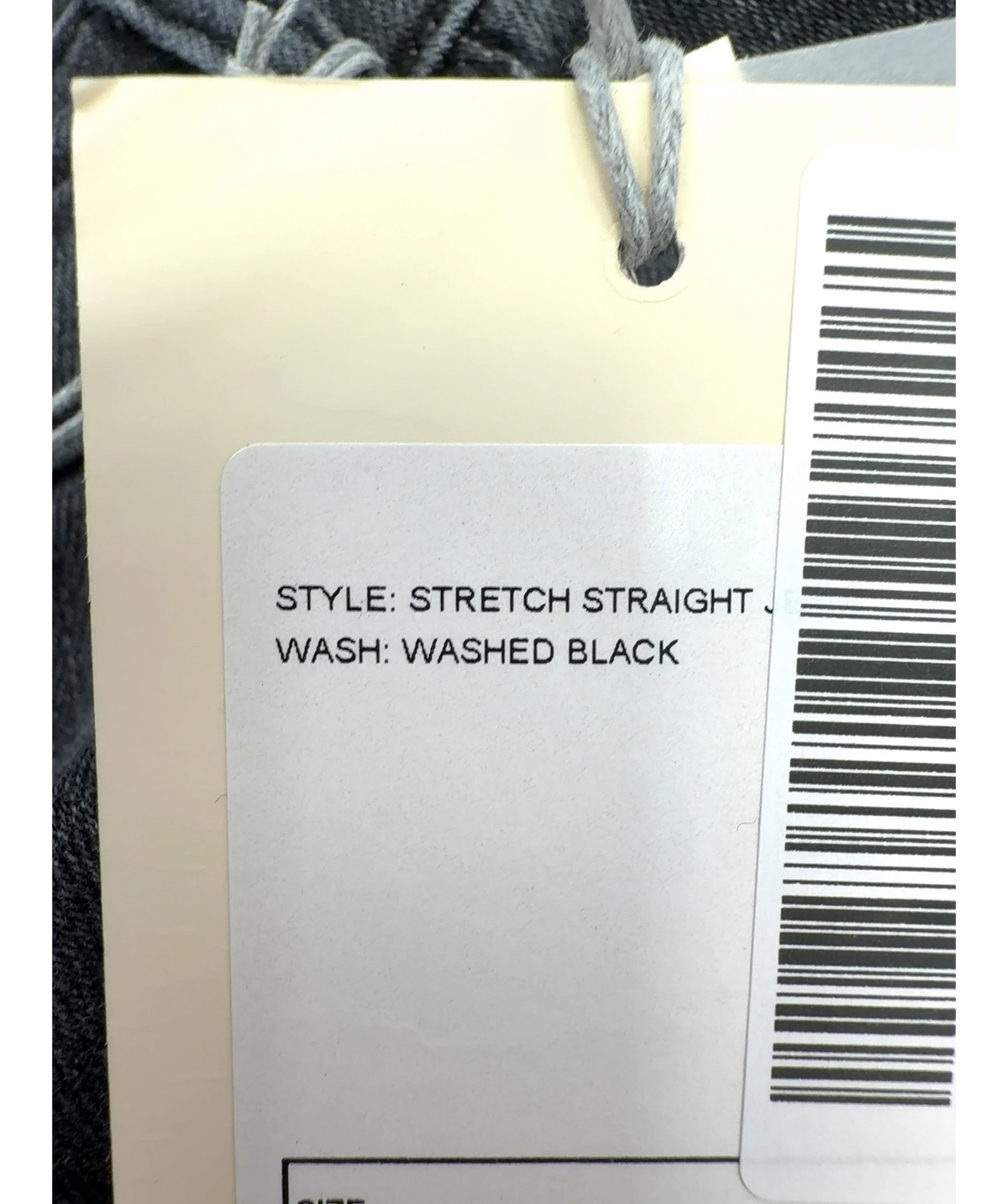 Ambela Black Stretch Straight Jean, size UK 22 — label