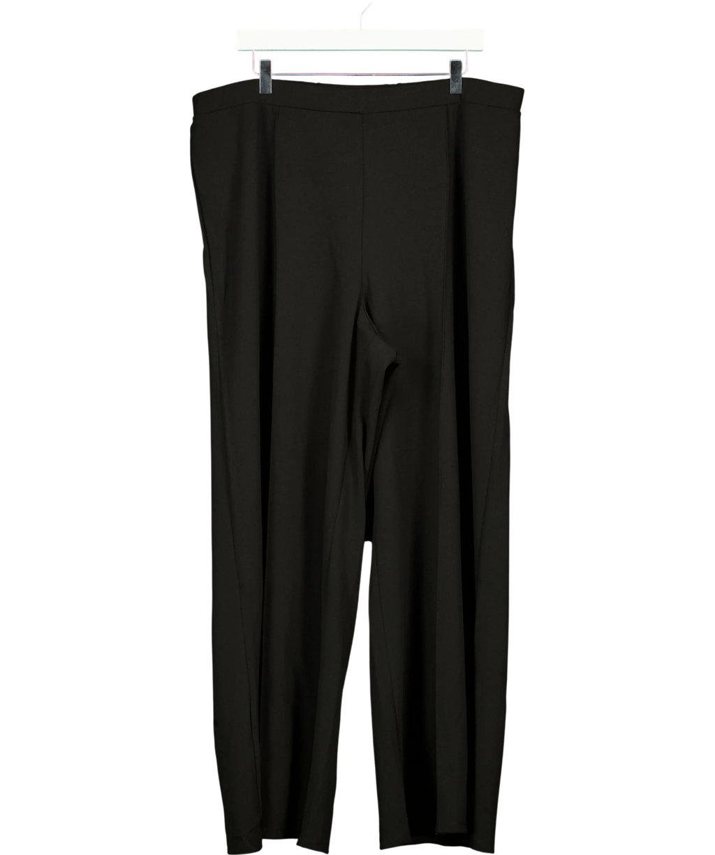 River Island Black Black Pintuck Wide Leg Trouser, size UK XL — front