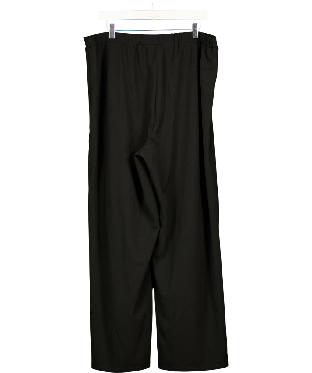 River Island Black Black Pintuck Wide Leg Trouser, size UK XL — back