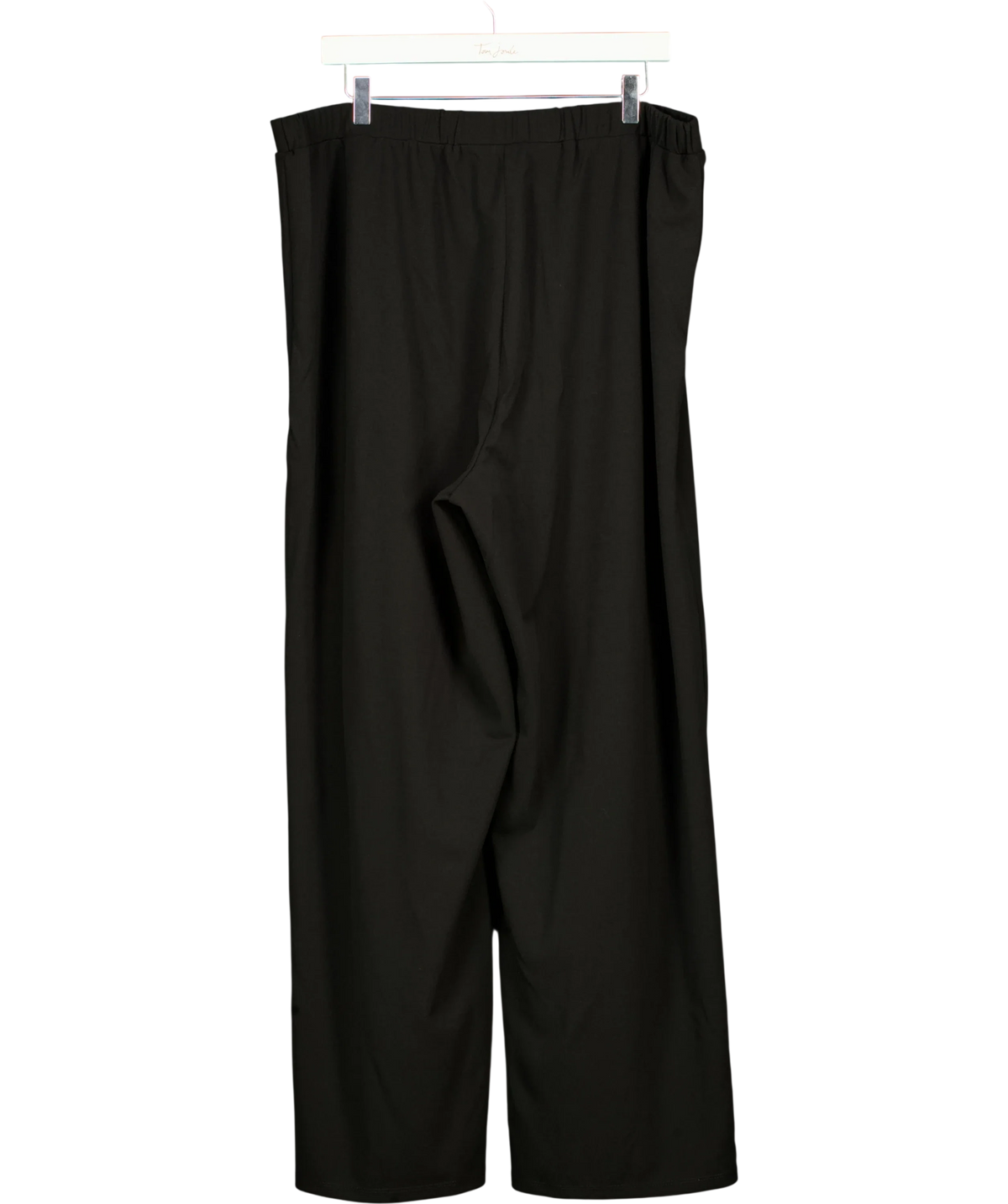 River Island Black Black Pintuck Wide Leg Trouser, size UK XL — back