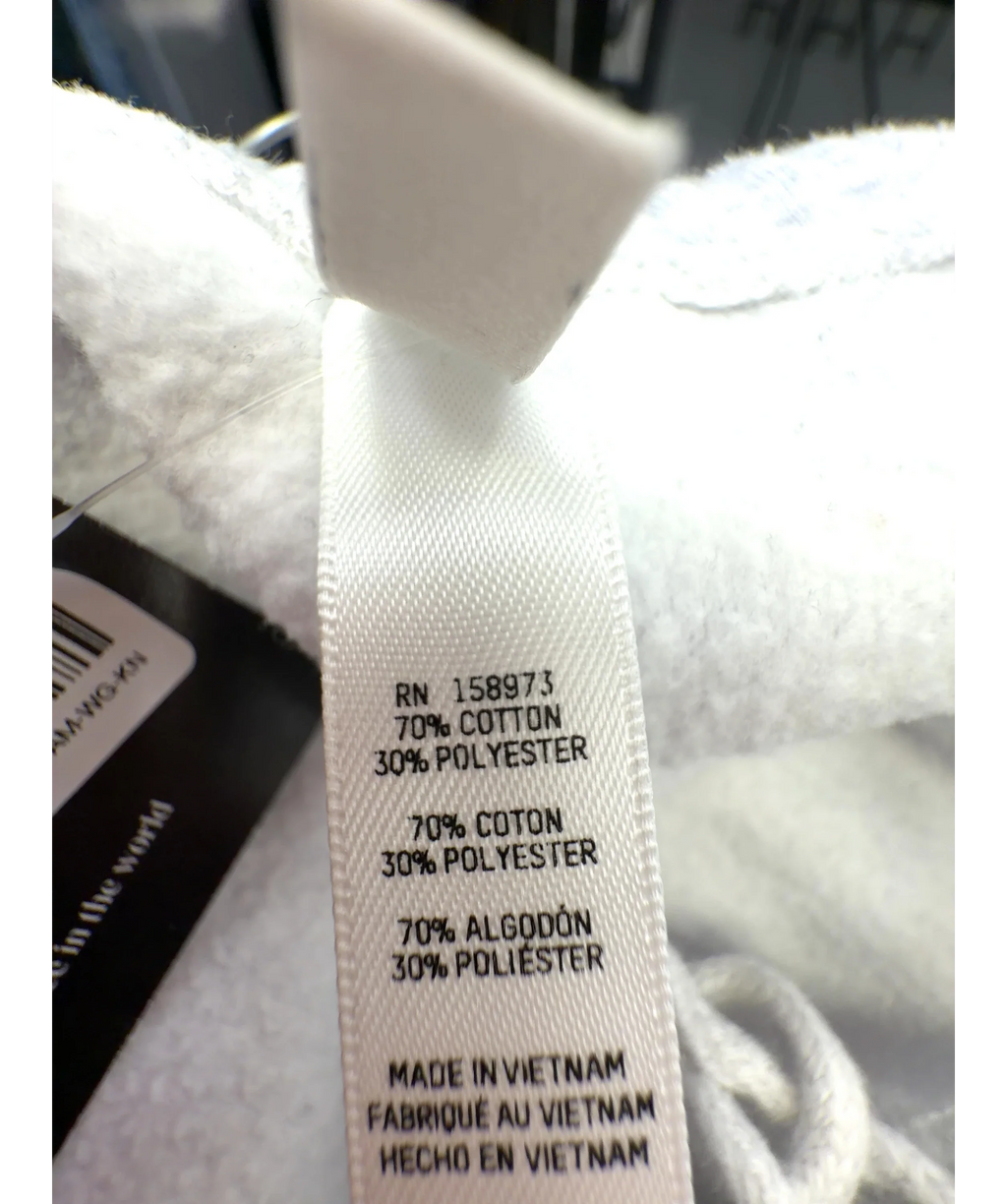 SKIMS Grey Cotton Fleece Classic Jogger, size UK XL — label