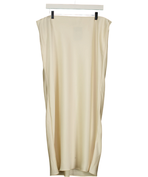 River Island Cream Satin Midi Skirt UK 18