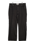 River Island Black plain black straight-leg jeans, size UK 18 — front