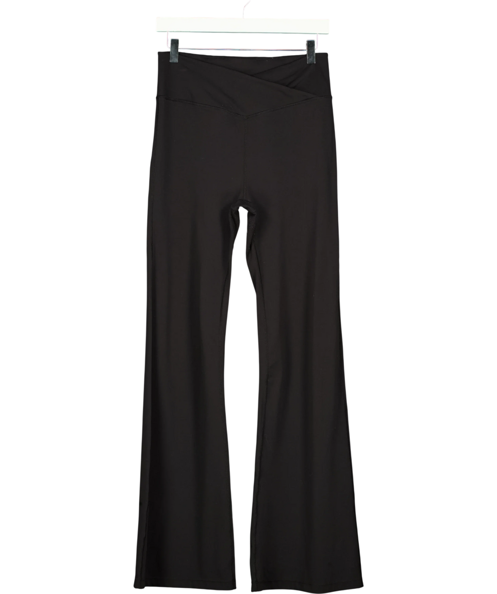 TALA Black DayFlex Wrap Flared Yoga Pant, size UK XL — front