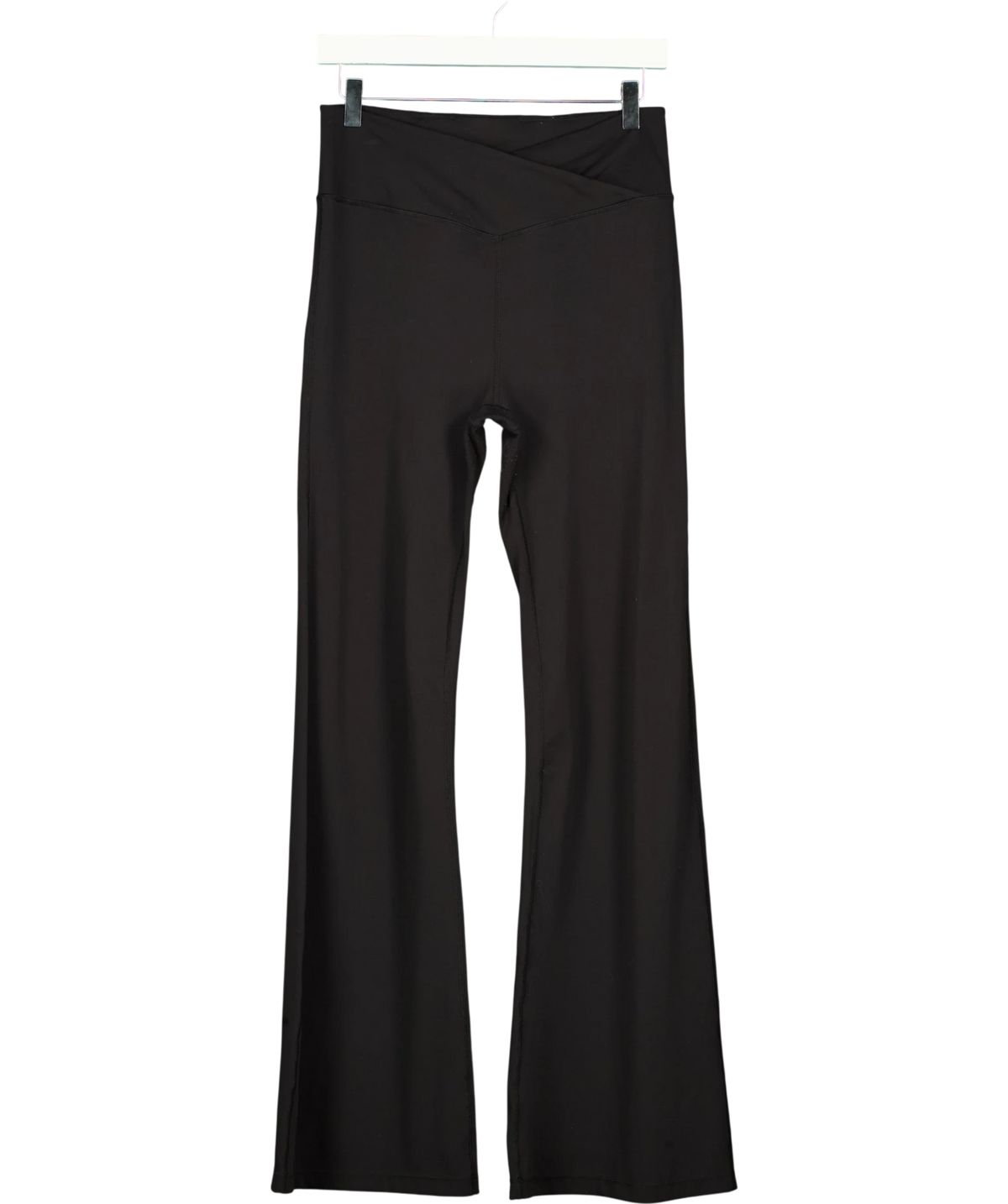 TALA Black DayFlex Wrap Flared Yoga Pant, size UK XL — front
