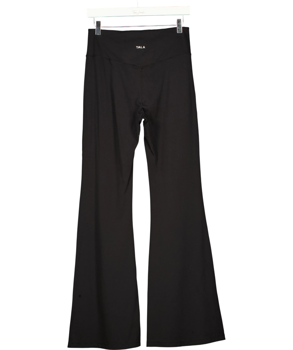 TALA Black DayFlex Wrap Flared Yoga Pant, size UK XL — back