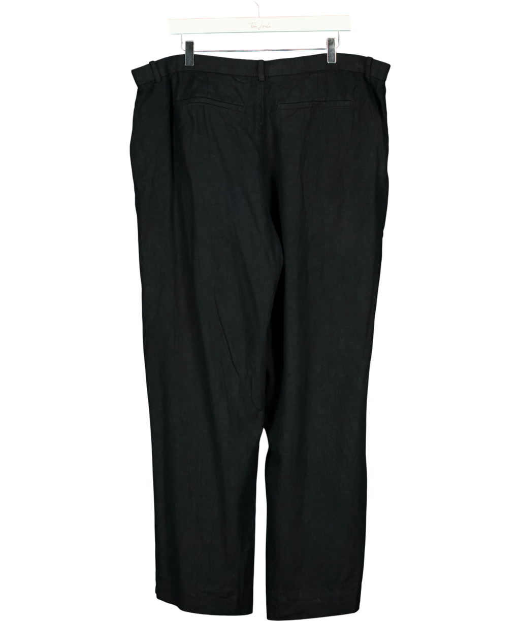 ABERCROMBIE & FITCH Blue Curve Love A&F Sloane Linen-Blend Tailored Wide Leg Pant, size UK 22 — back