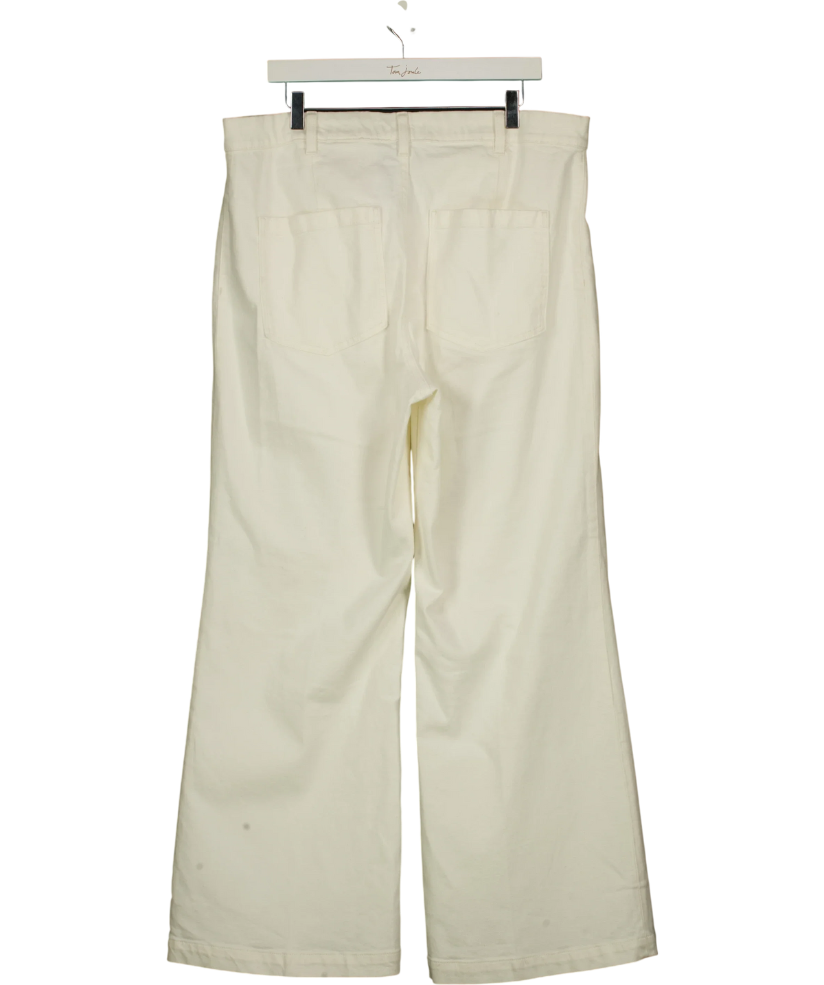 Next Cream high-rise flare jeans, size UK 18 — back