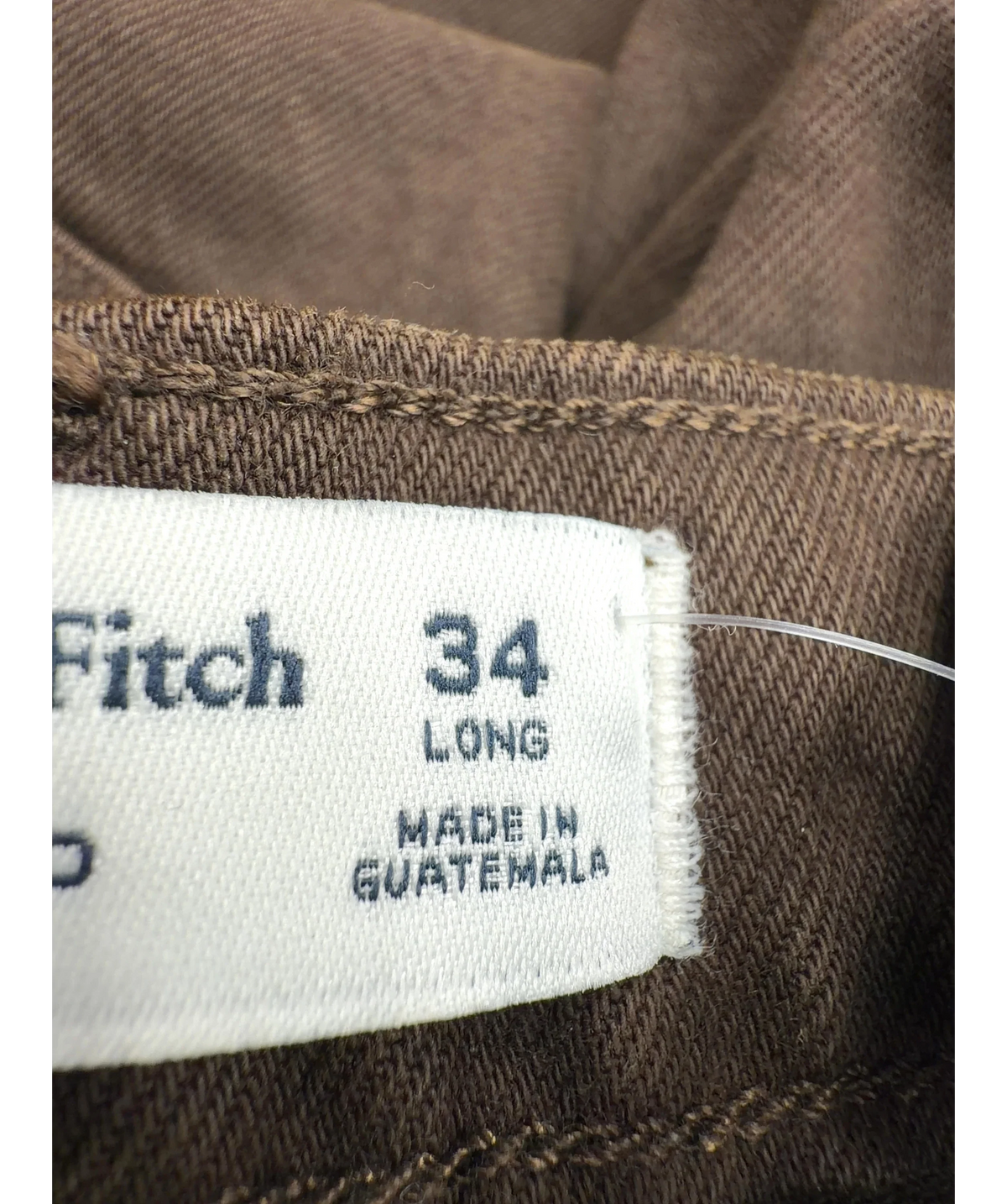 ABERCROMBIE & FITCH Brown High Rise 90's Relaxed Jeans, size W34 — care label