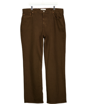 Abercrombie & Fitch High Rise 90's Relaxed Jeans Brown W34 long