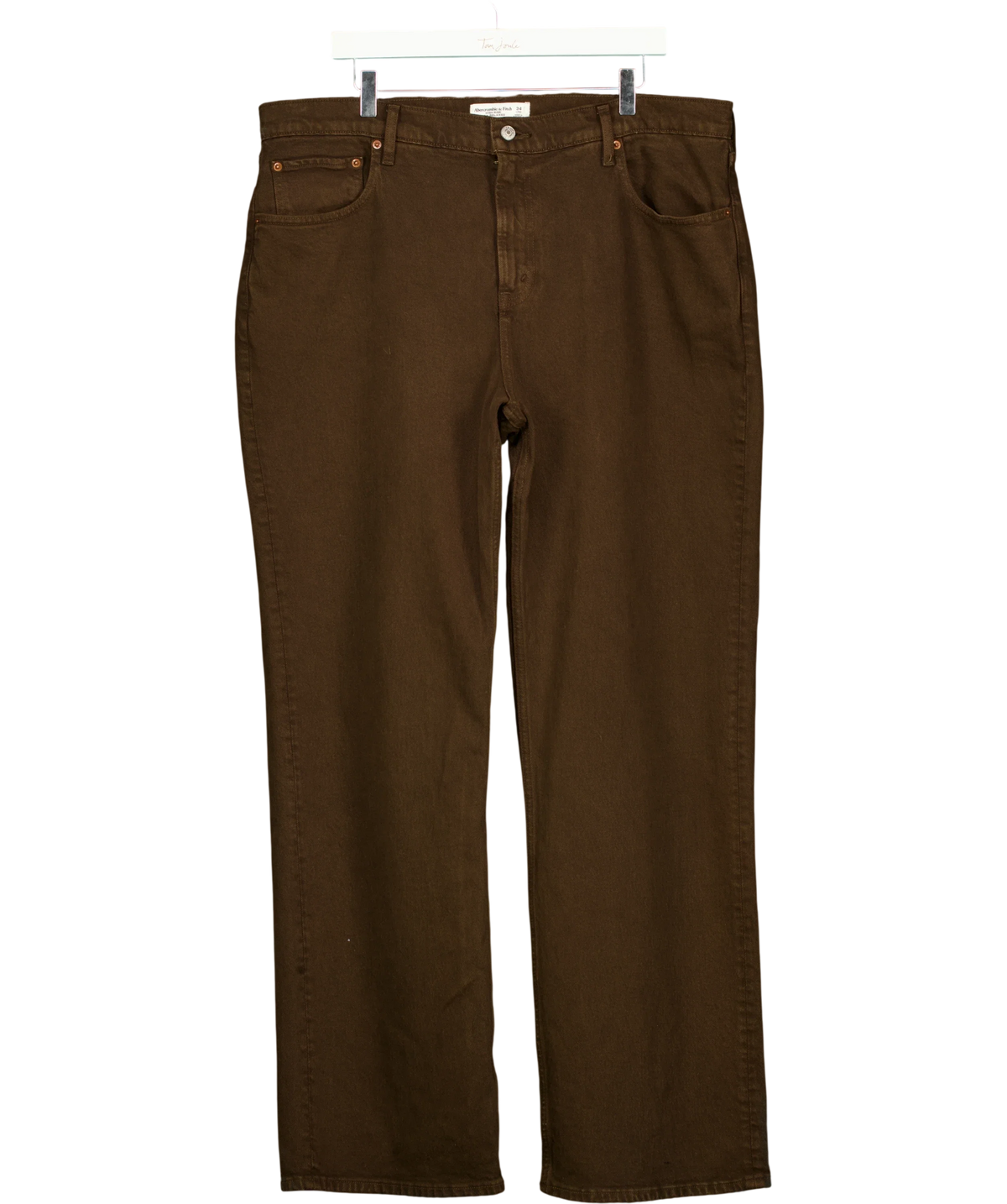 ABERCROMBIE & FITCH Brown High Rise 90's Relaxed Jeans, size W34 — front