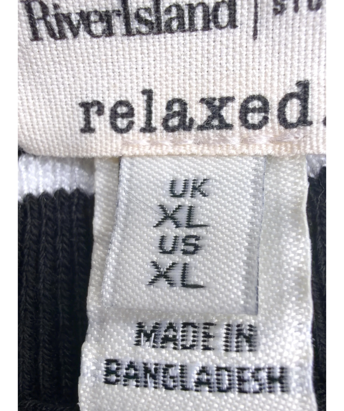 River Island Black Black Scallop Trim Ribbed Cardigan, size UK XL — care label