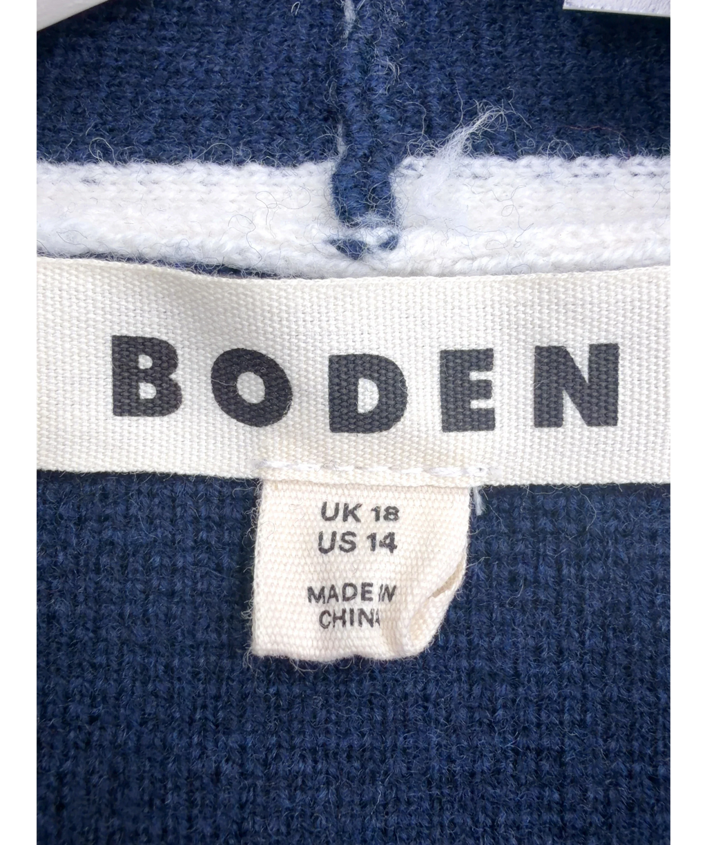 Boden navy Tie Milano Jacket, size UK 18 — detail