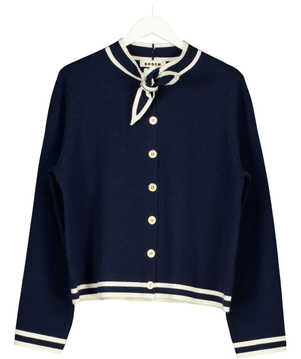 Boden navy Tie Milano Jacket, size UK 18 — front