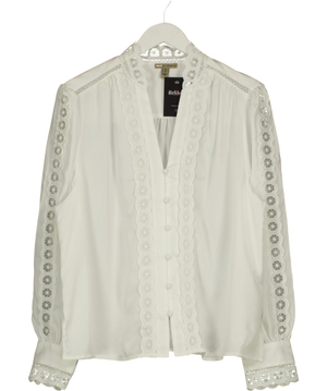 River Island White Lace Blouse UK 18
