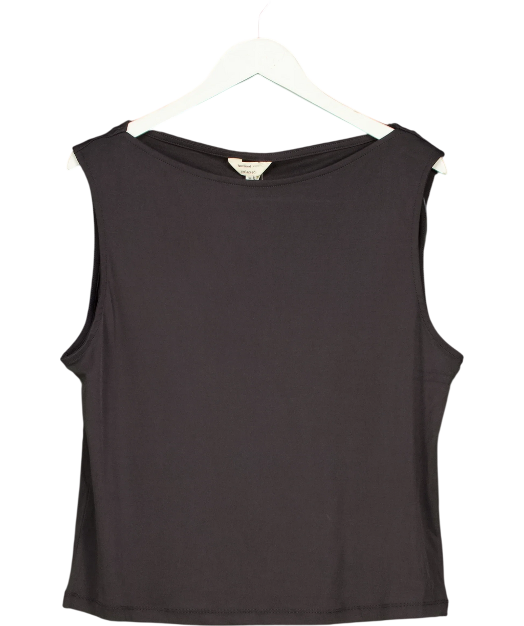 River Island Grey Soft Touch Tank Top, size UK XL — front