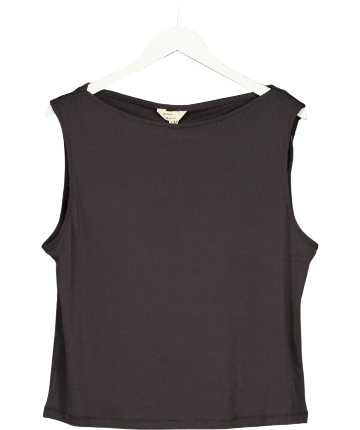 River Island Grey Soft Touch Tank Top, size UK XL — front