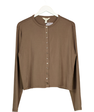 River Island Brown Long Sleeve Soft Touch Button-Through Cardigan UK XL
