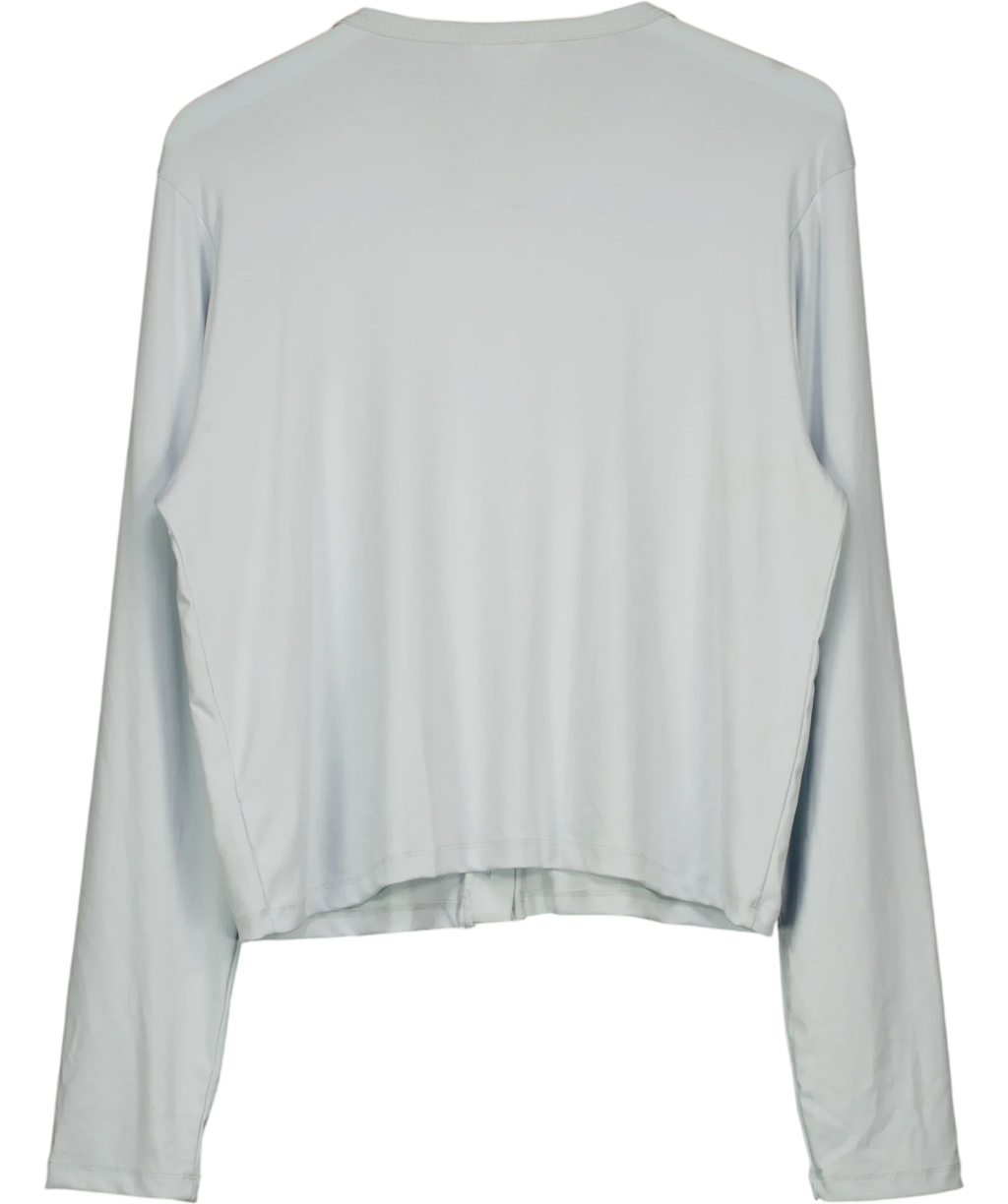 River Island Blue Blue Soft Touch Long Sleeve Top, size UK XL — back