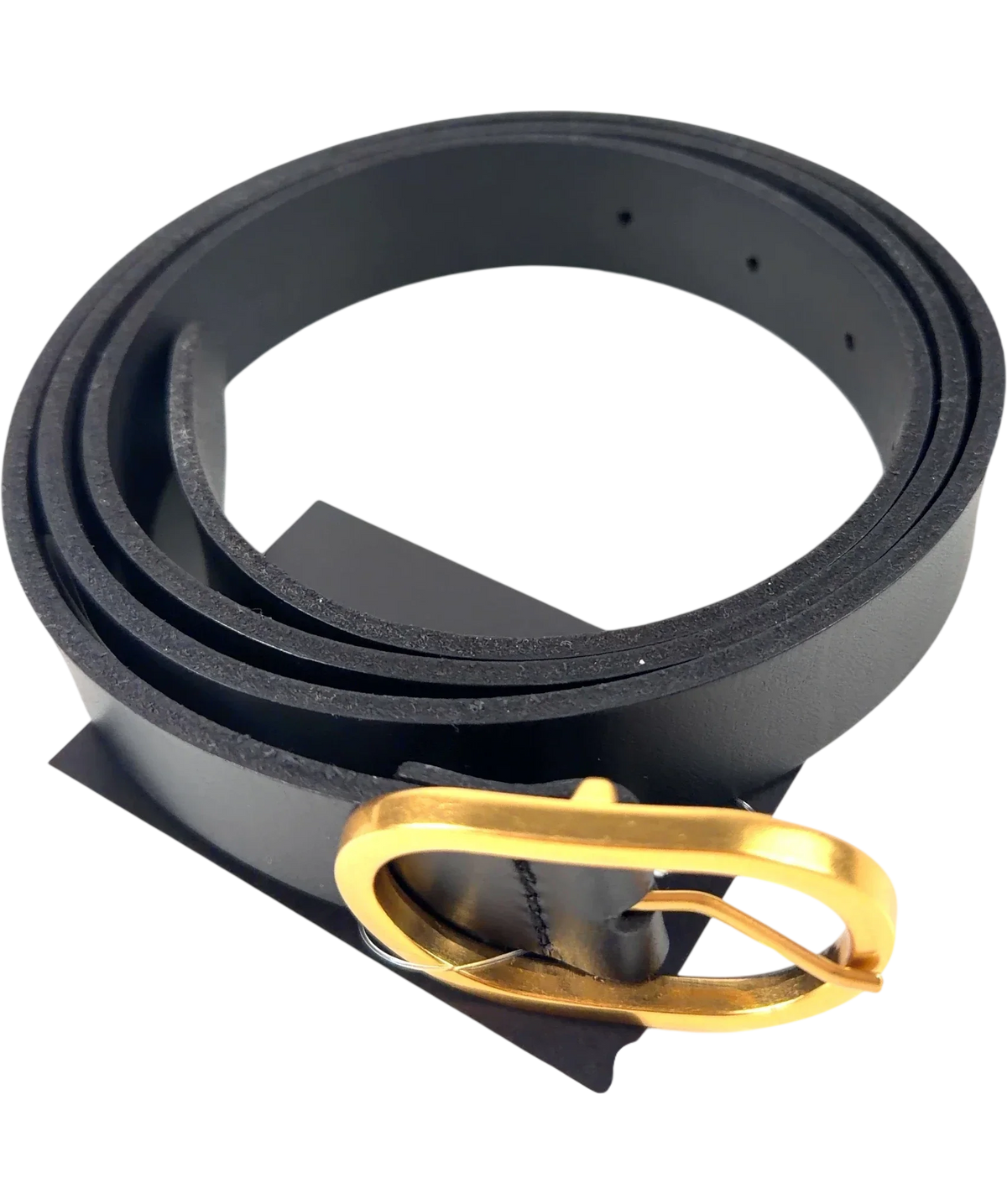 Boden Black Classic Leather Belt, size UK XL — back