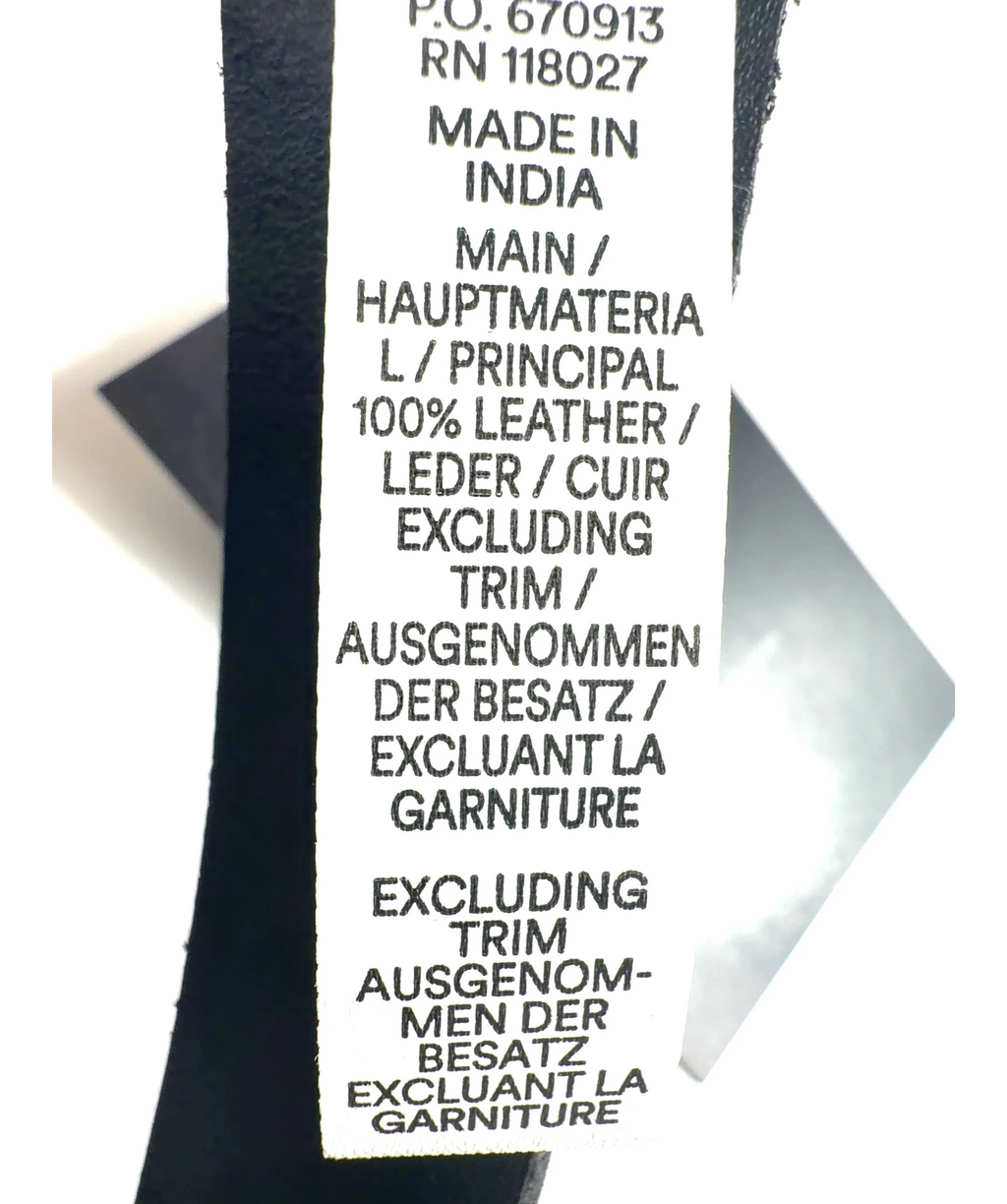 Boden Black Classic Leather Belt, size UK XL — care label