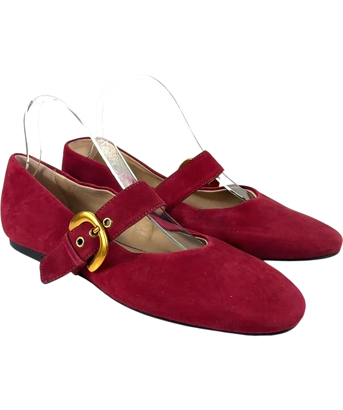 Boden Red Kylie Flat Buckle Mary Jane, size UK 7 EU 40 👠 — front