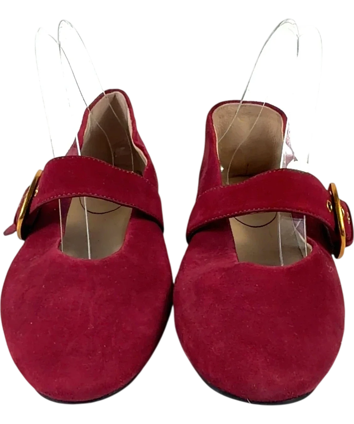 Boden Red Kylie Flat Buckle Mary Jane, size UK 7 EU 40 👠 — detail
