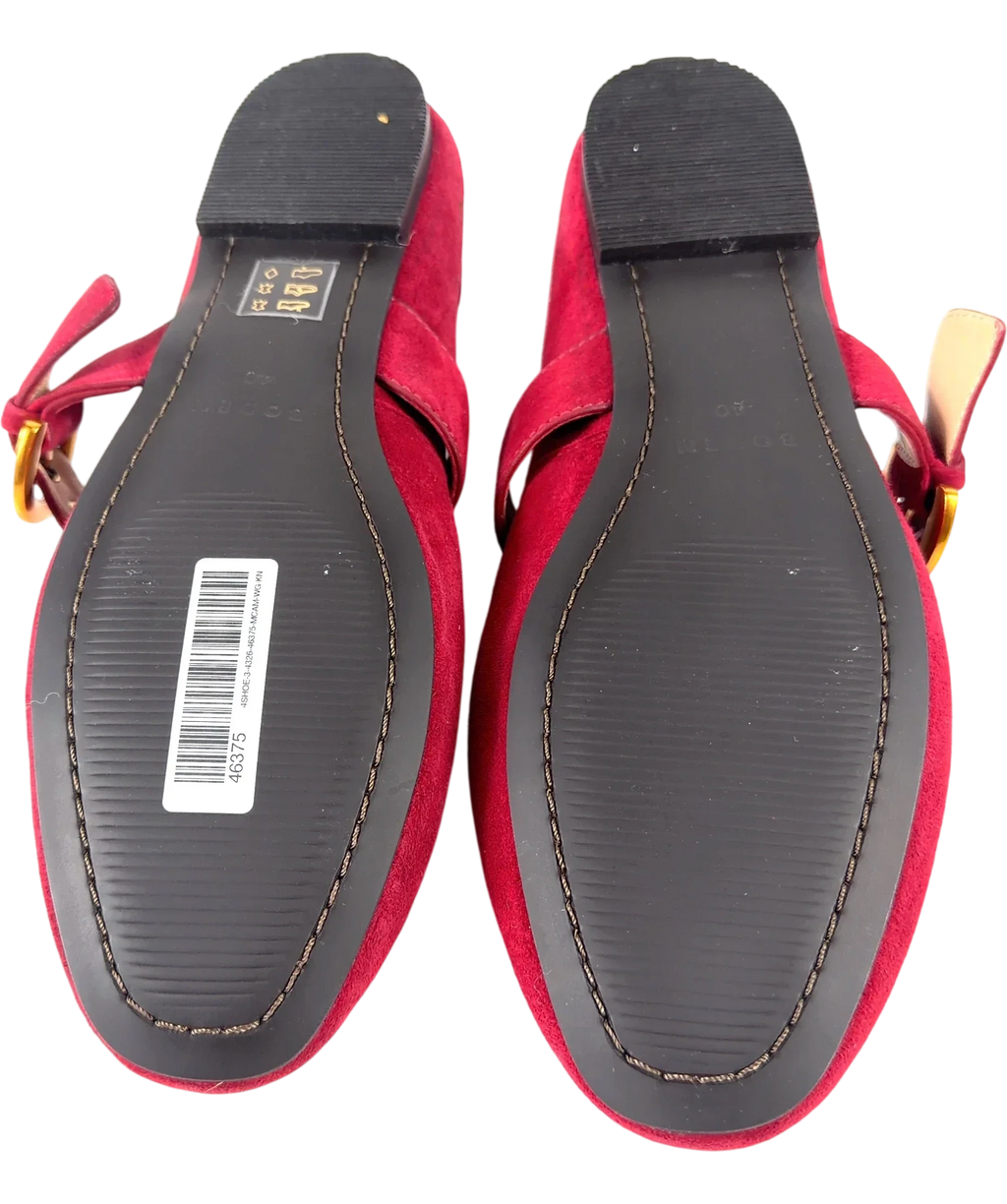 Boden Red Kylie Flat Buckle Mary Jane, size UK 7 EU 40 👠 — view 8