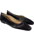 Boden Brown Calf Hair Square Toe Flats, size UK 7 EU 40 👠 — front