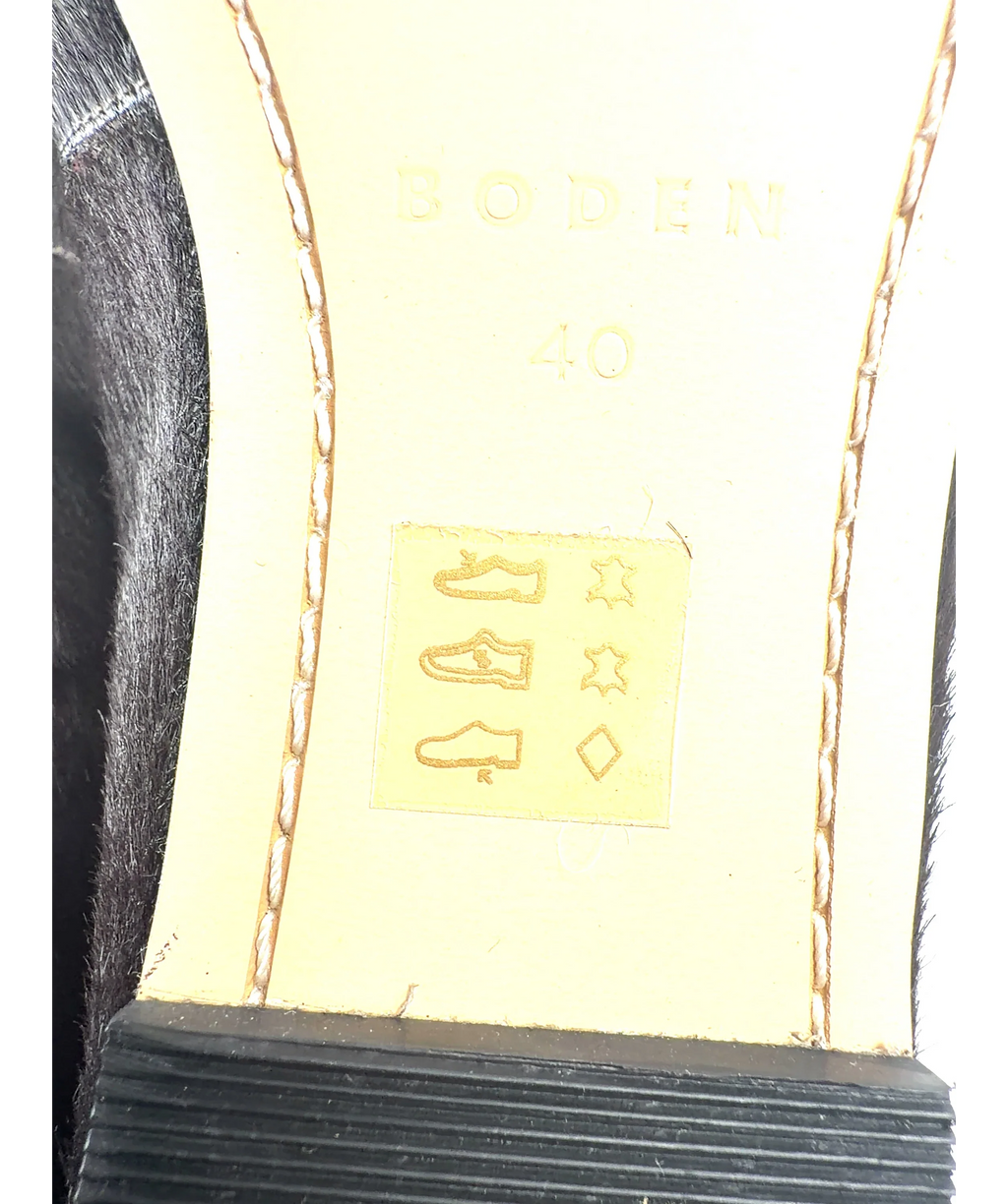 Boden Brown Calf Hair Square Toe Flats, size UK 7 EU 40 👠 — additional view